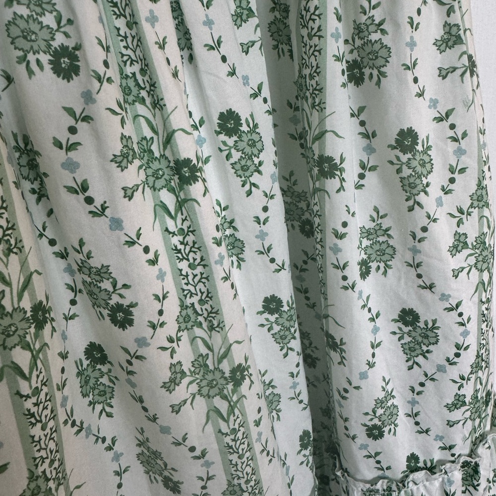 Hill House Ellie Nap Dress Green Vine Stripe Cotton XS nwot - Picture 4 of 4